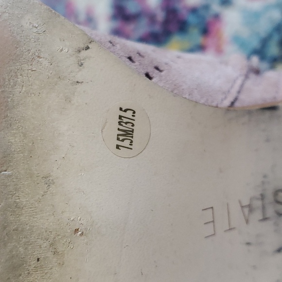 1. STATE Pink Suede Leather Perforated Pull on Ankle Boots - Picture 8 of 10